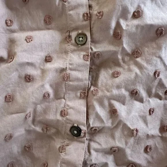 ZARA Swiss Dot Blouse with Voluminous Sleeves Size XS - Picture 6 of 8